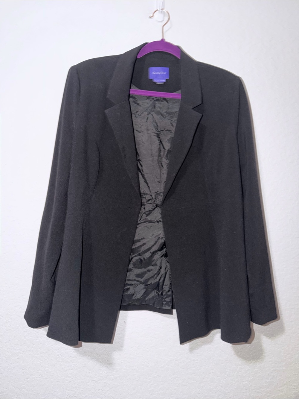 Seraphine Black Open-Front Maternity Blazer Jacket